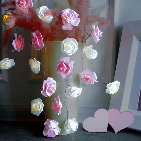 E-shop LED reťaz romantické ruže 3 m