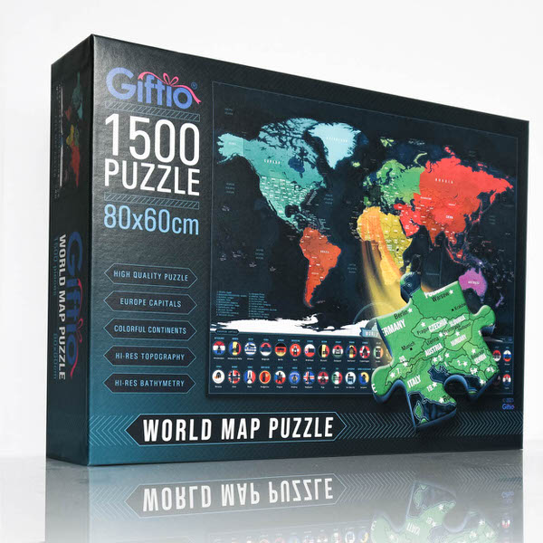 E-shop Puzzle mapa sveta 1500 dielikov
