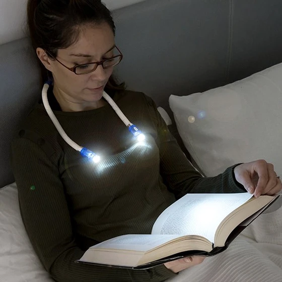 LED lampička na čítanie na krk