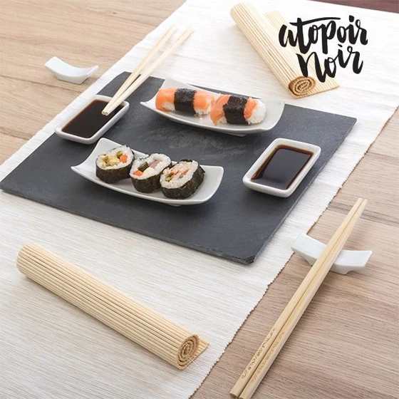 Sushi sada s bridlicovým podnosom (11 častí)
