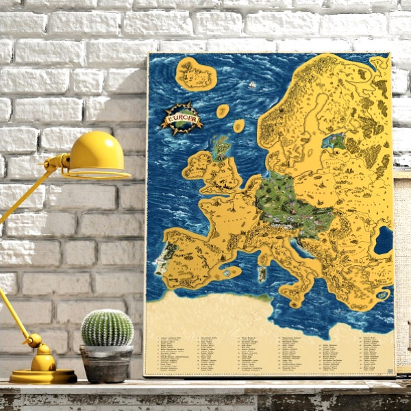 E-shop Stieracia mapa Európy Deluxe
